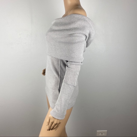 NEW FREE PEOPLE OFF THE SHOULDER RIBBED SWEATER - Picture 5 of 9
